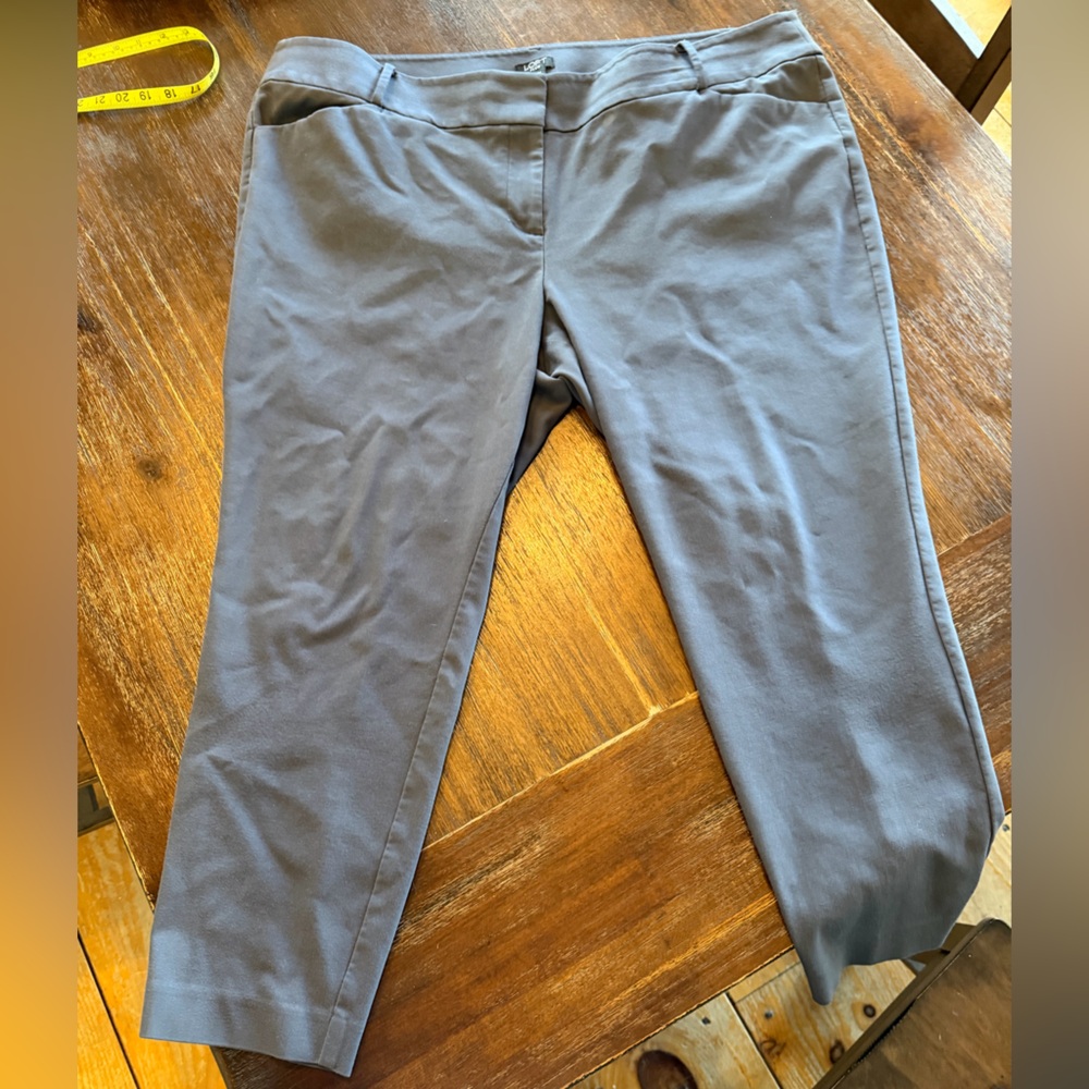 Loft Marisa Tailored Gray Pants Plus size